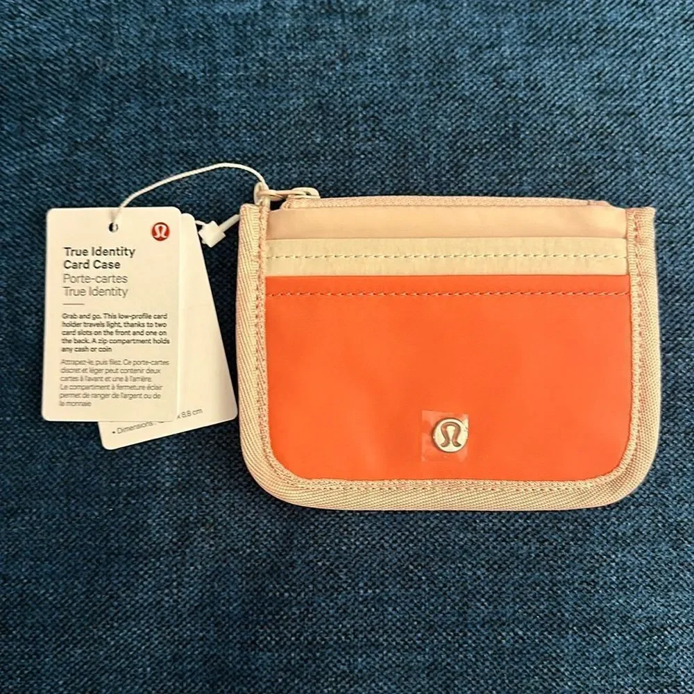 Lululemon True Identity Card Case Pink Mist/White Opal/Raspberry Cream NWT